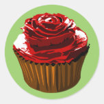 Rosa muffinrundaklistermärke 2