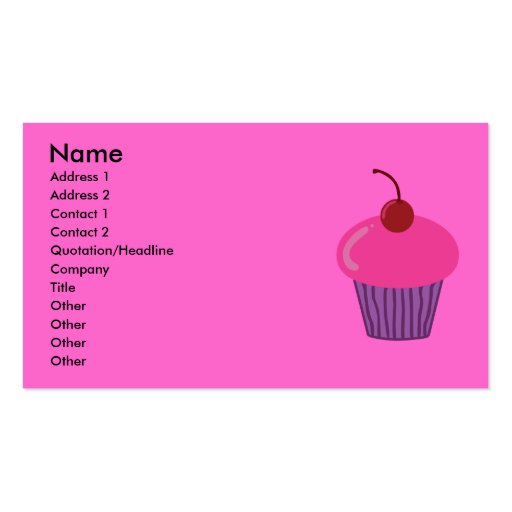 Rosa muffinvisitkortar