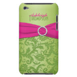 Rosa- och gröntdamastipod touch case