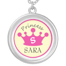 Rosa- och gultMonogramPrincess Halsband