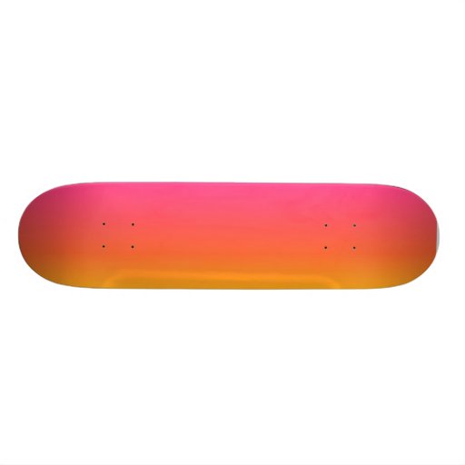 Rosa och orange skateboard