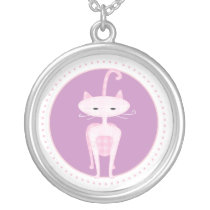 Rosa och purpurfärgat kattungehalsband halsband