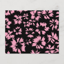 Rosa och svart blom- modell flygblad designs