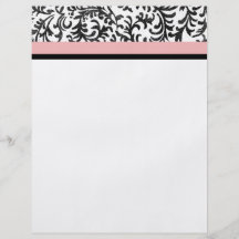 Rosa och svart blommönster full färg flygblad