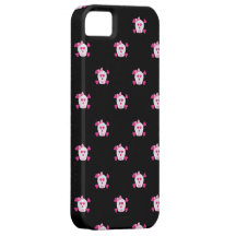 Rosa och svart döskallariPhone 5 iPhone 5 Case-Mate Fodral