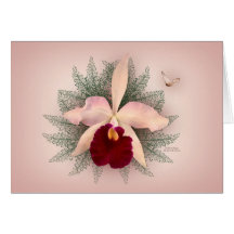 Rosa Orchid Hälsningskort