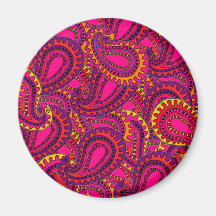 Rosa Paisley för mod magnet Magneter