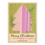 Rosa Papercraft god jul Tillkännagivande