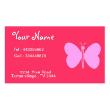 rosa papillon visitkort