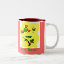 Rosa pelargon för Aromatherapy Kaffe Kopp