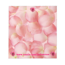rosa petalanteckningsblock