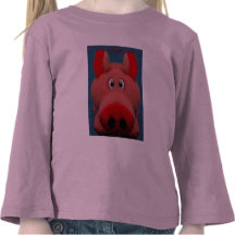 Rosa Piggy T-tröja av Zoltan Buday