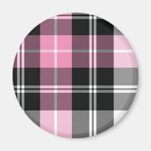rosa pläd kylskåpmagneter