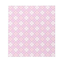 Rosa pläd memo pad