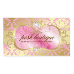 rosa Plater 311-Lavish & guld- damastast Shimmer Visitkort