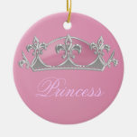 Rosa Princess Faux Kröna för Sparkling med diamant Julgranskulor