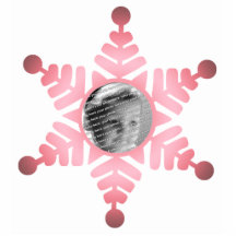 Rosa prydnad för jul för stjärnaSnowflakefoto Cut Outs