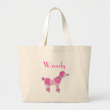 Rosa pudel tote bag