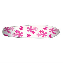 Rosa Retro blommaSkateboard