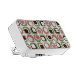 Rosa Retro kvadrerar & cirklar iPhone Speakers