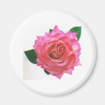 rosa ros #44 kylskåpsnagnet