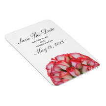 Rosa ros & Barnwood spara datum magneter
