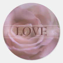 Rosa ros •, Kärlekklistermärke