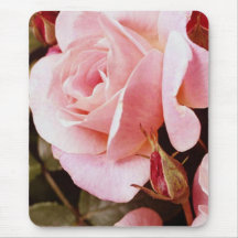 Rosa ros Mousepad Mus Mattor