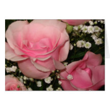 Rosa ros noterar kortet