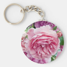 Rosa ros nyckelringar