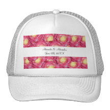 Rosa ros som gifta sig favörer trucker keps