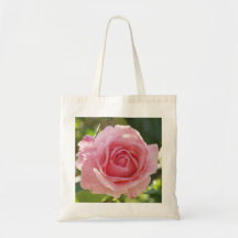 Rosa rosfotoet hänger lös kasse