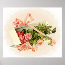 Rosa rosgåvaaffisch