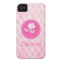 Rosa rosIphone 4s fodral-kompis fodral iPhone 4 Case