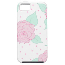 Rosa rosiphone case iPhone 5 skydd