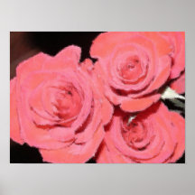 Rosa roskanvastryck posters