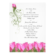 Rosa rosknoppinbjudan