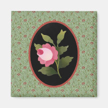 Rosa rosmagnet magnet för kylskåp