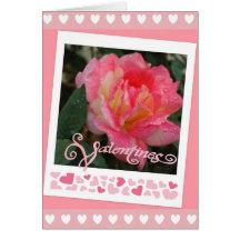 Rosa rosvalentin kort för dag