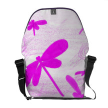 Rosa sländakonstmessenger bag