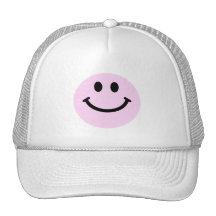 Rosa smiley face kepsar