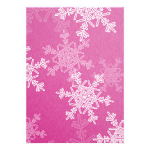 Rosa snöflingorjul som gifta sig inbjudan