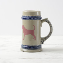 Rosa spårhundhund mugg