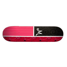 Rosa- & svartnyckelpiga anpassad skate board