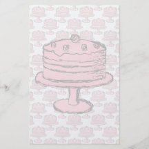 Rosa tårta på rosa tårtamodell custom flyer