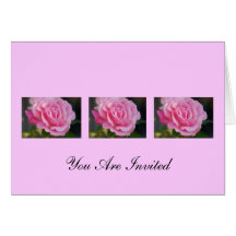 Rosa Trioinbjudankort #2