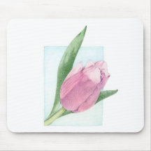 Rosa tulpan Mousepad Mus Mattor