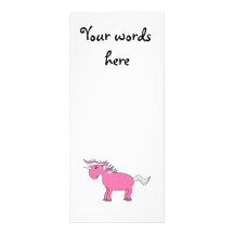 Rosa unicorn med vitstjärnor rack kort designs