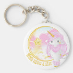 Rosa Unicorn Po Nyckel Ringar