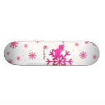 Rosa unicornrosasnöflingor skateboard
